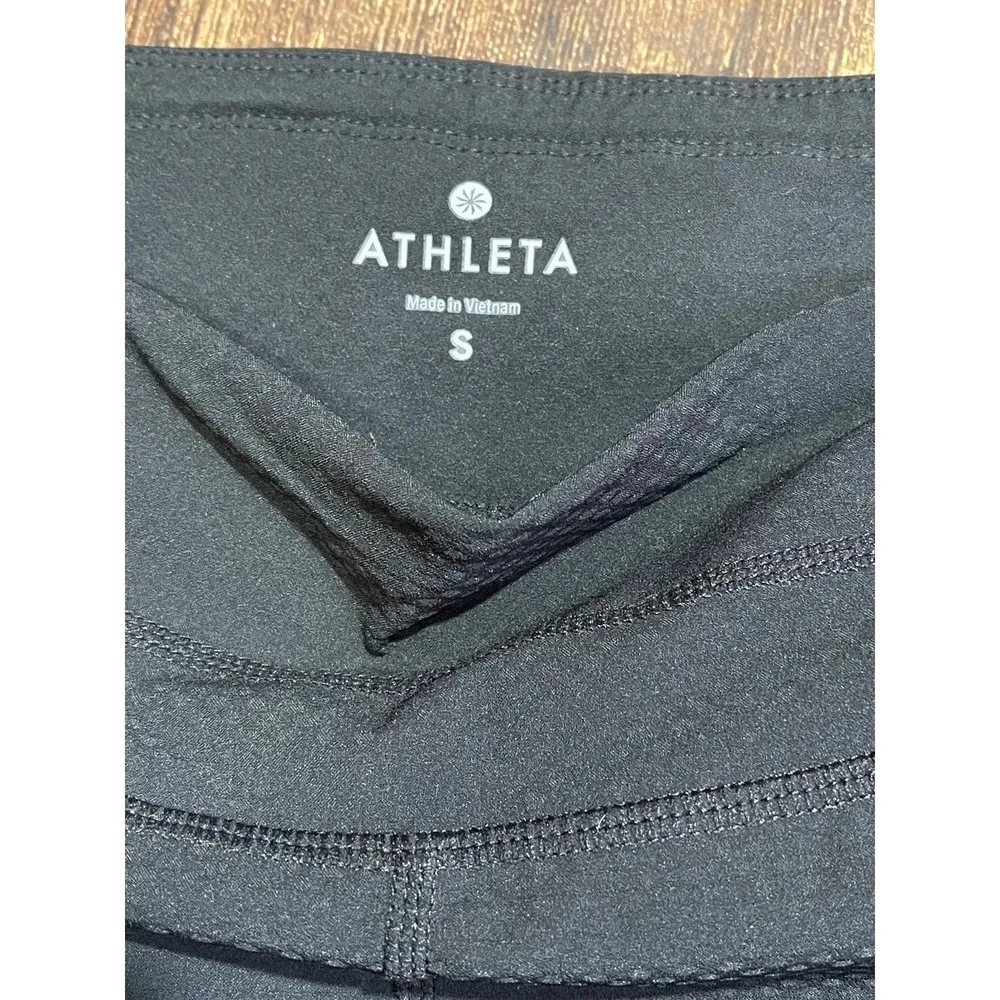 Athleta Capri Legging Womens Small Black Cropped  Yoga Pants 16" Inseam - Image 3