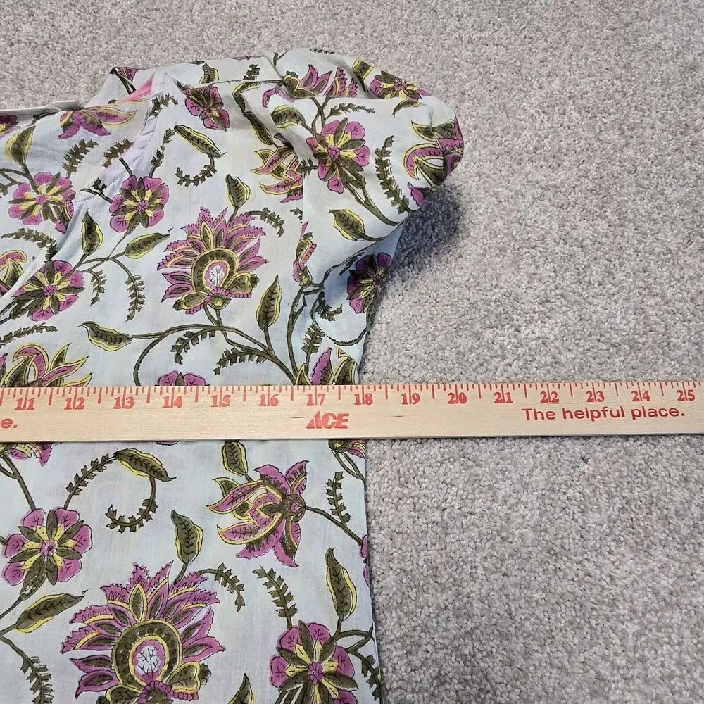 Roberta Roller Rabbit Adrianna Asian Floral Long Sleeve Top Sz 12 - Image 7