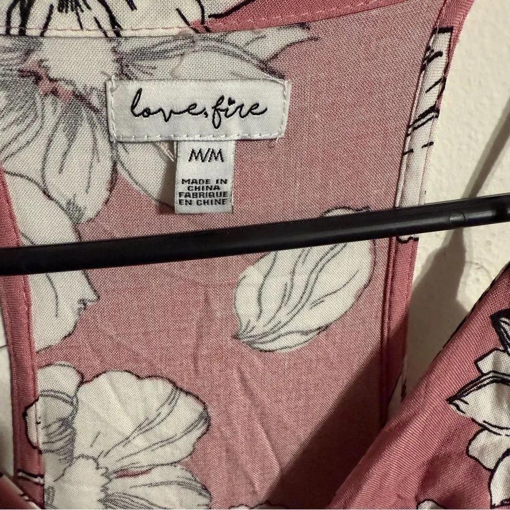 Love Fire Pink Ruffled Asymmetrical‎ Sundress Size undefined - Image 4