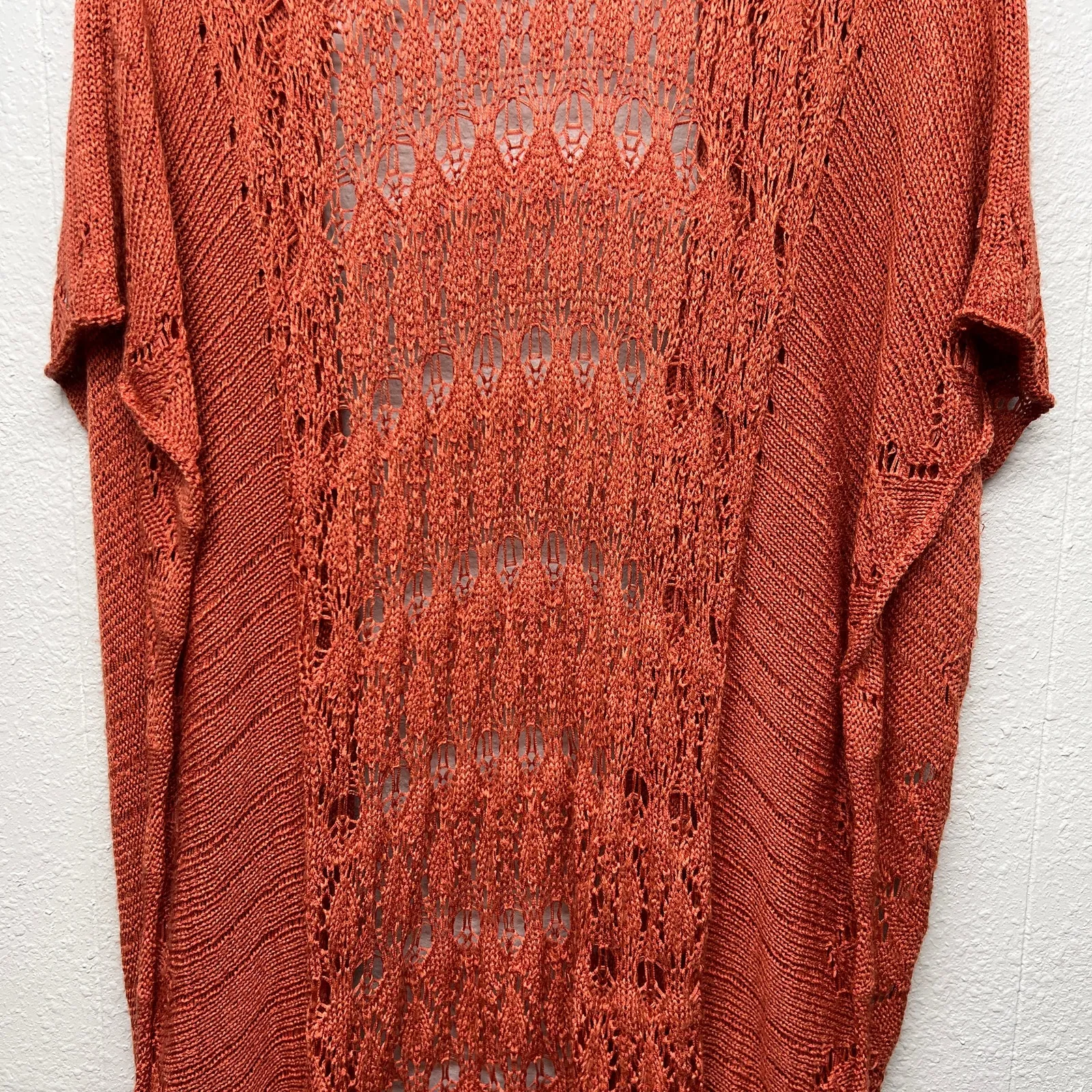 Flying Tomato Fringe Cardigan Womens M/L Open Knit Boho Festival Western Country - Image 9