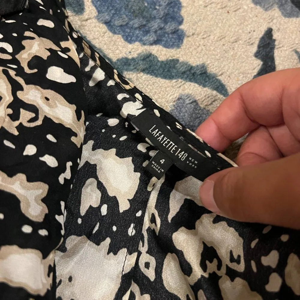 Lafayette 148 silk blouse Black Size 4 - Image 9