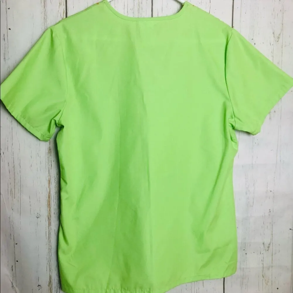SB Scrubs Lemon Neon Scrub Top Sz S - Image 9