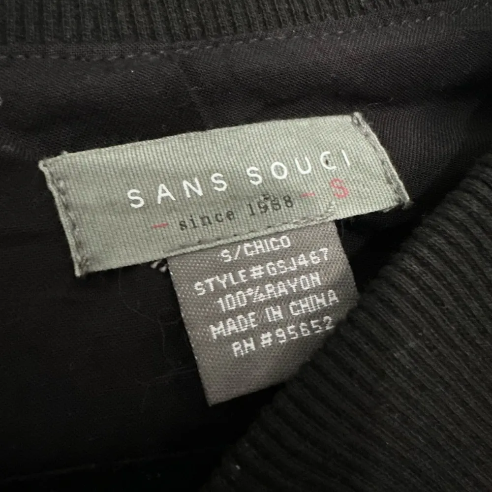 Sans Souci Floral Print Bohemian Gauze Bomber Jacket Size small - Image 7