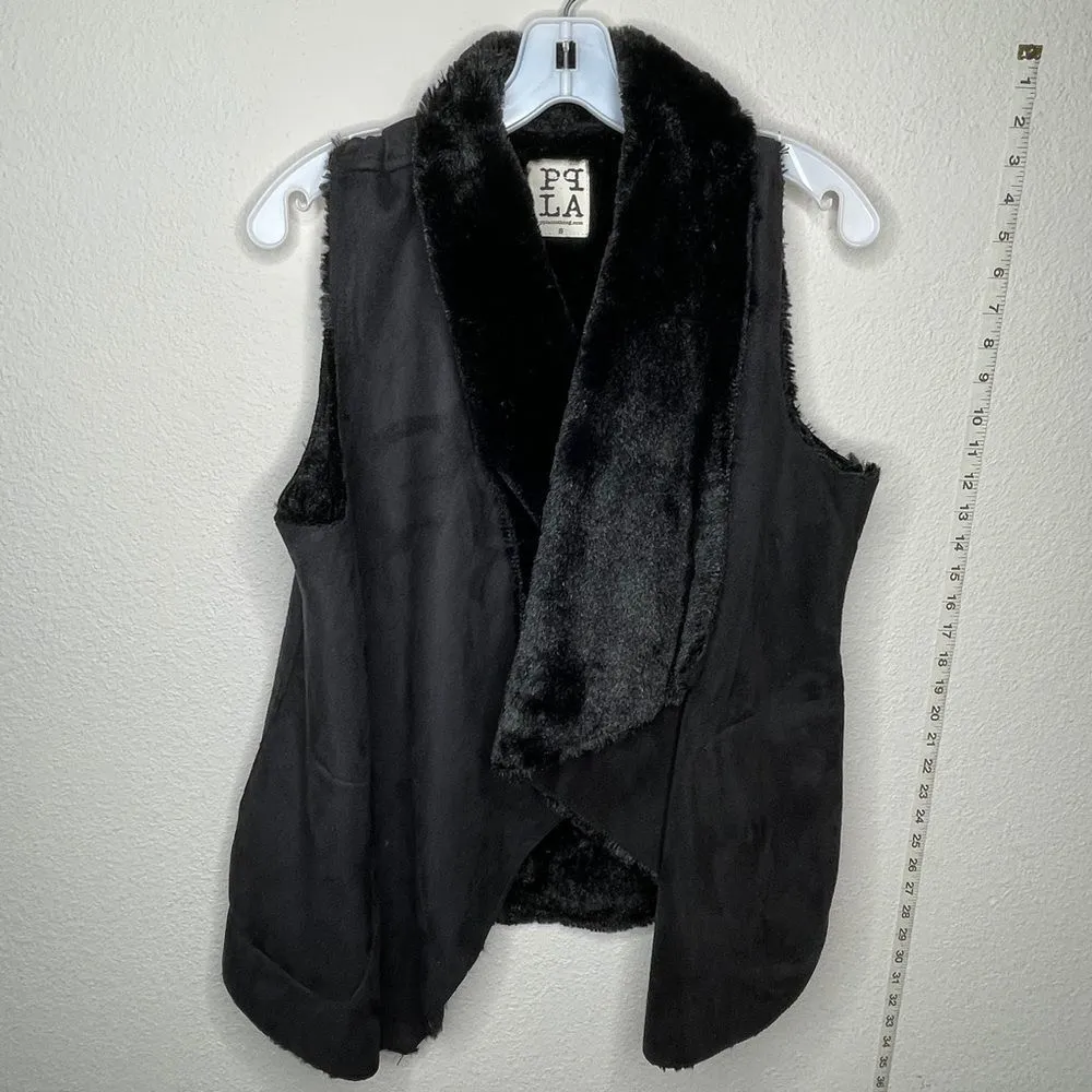 PPLA Clothing Fur Lined‎ Vest Black - Image 7