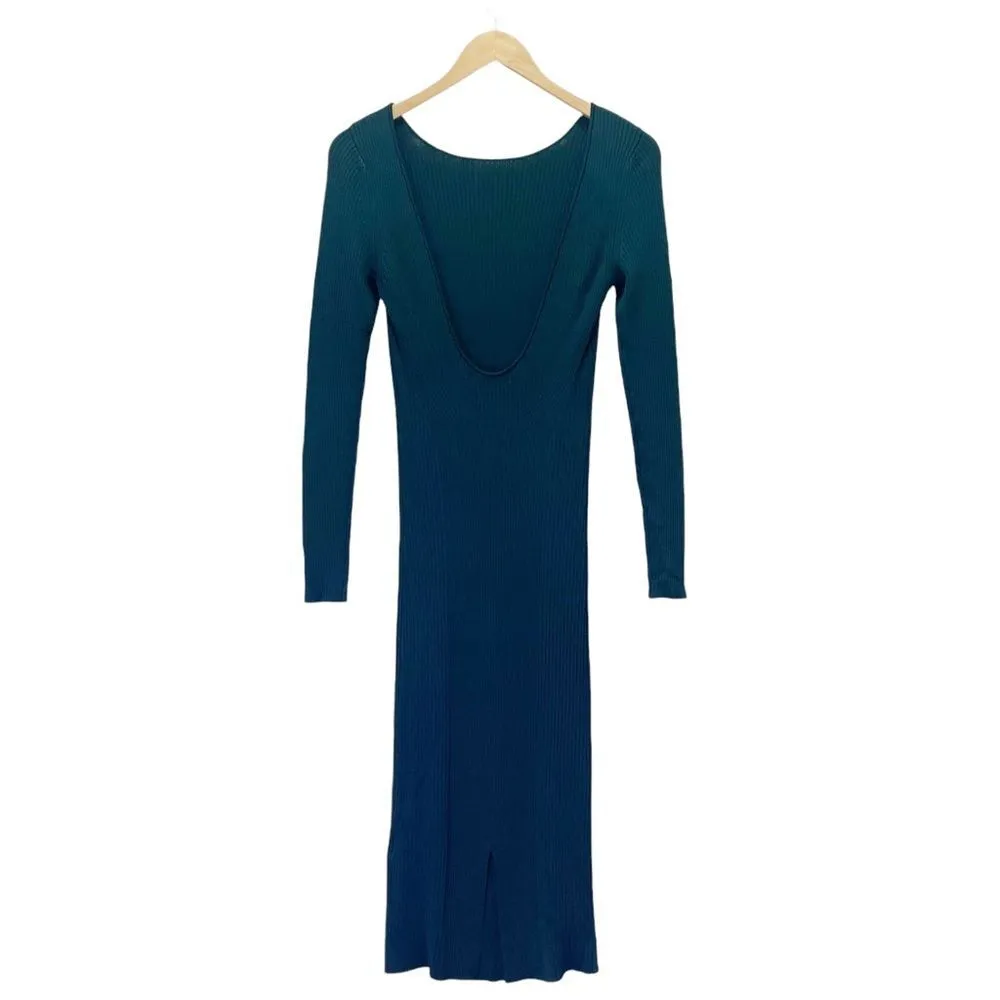 NWT Banana Republic Ines Scoop Back Sweater Dress in Pine Green Size Medium NEW - Image 4