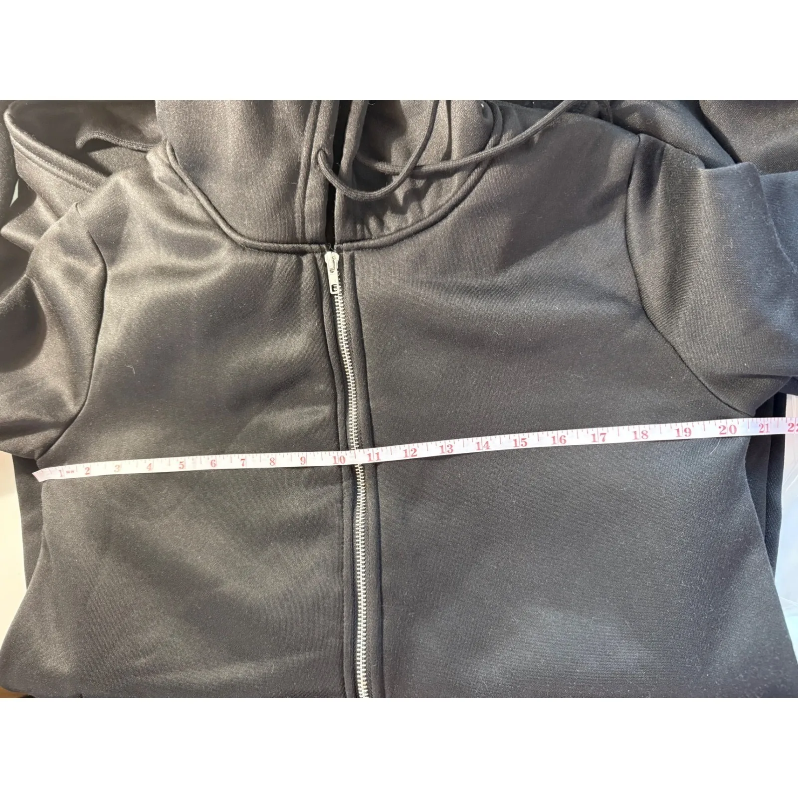 Hooded Duster Jacket Longline Cardigan Coat Pockets Everyday Black Size M/L Size L - Image 7