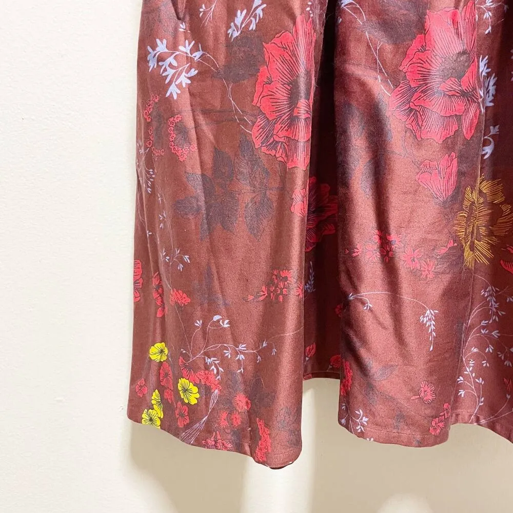 New! Timeless London Red Short Sleeve Floral Dress Size 12 - Image 2