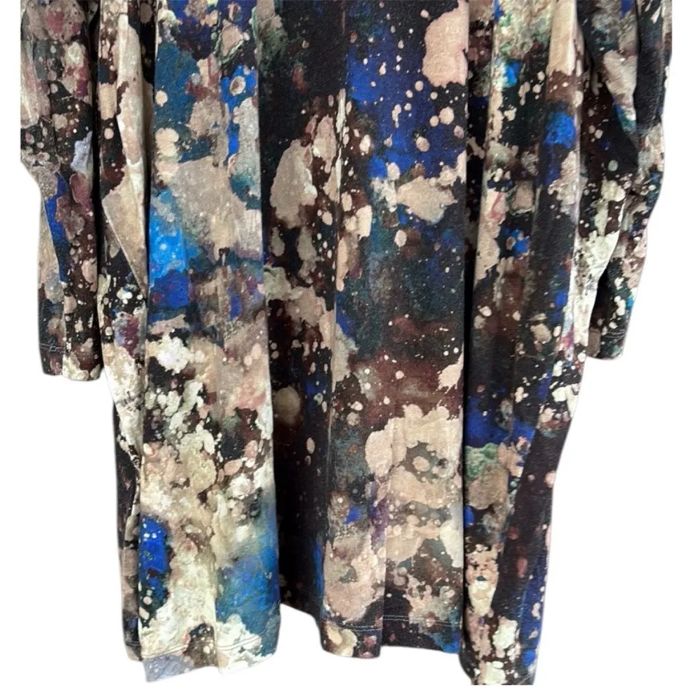 EUC Bryn Walker Damien Galaxy Print Jersey L/S Tunic / Dress Oversized Small - Image 6