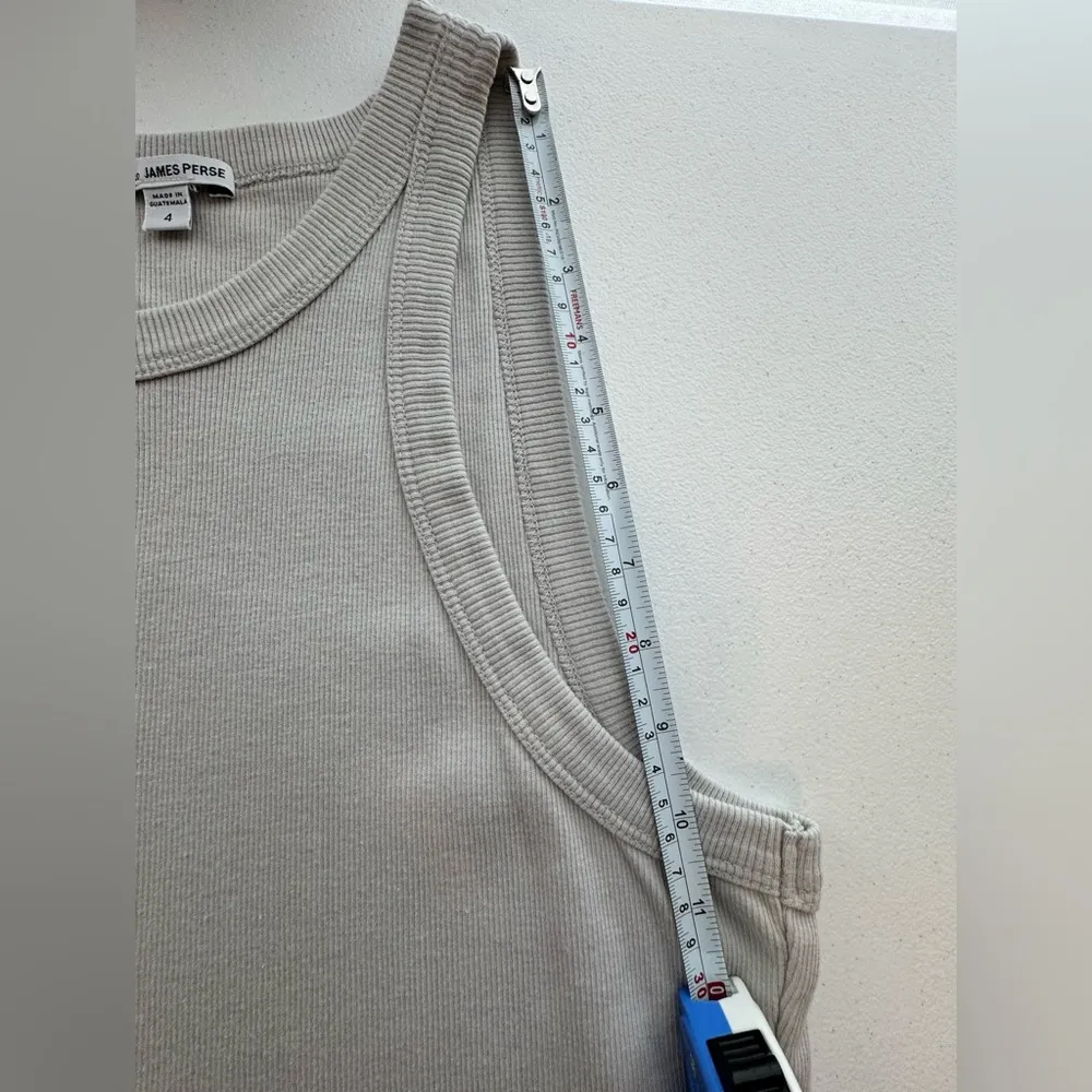 James Perse Cutaway Ribbed Tank Size 4 - Image 4