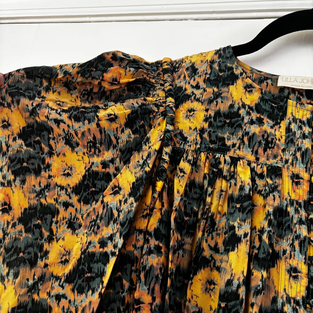 Ulla Johnson Elaine Floral Silk Mini Dress Size 0 XS Puff Sleeve Runway Wedding‎ - Image 6