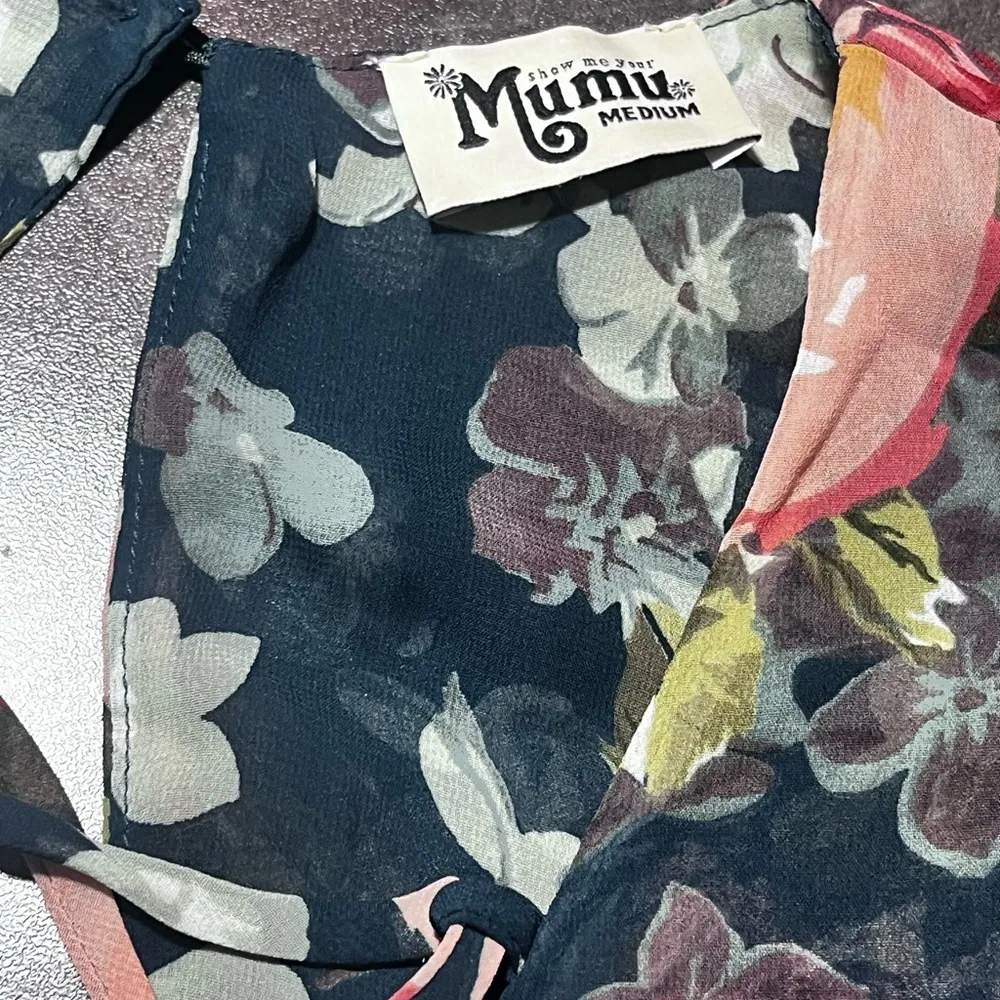 Show Me Your Mumu Sheer Floral Romper BOHO Size Medium - Image 4