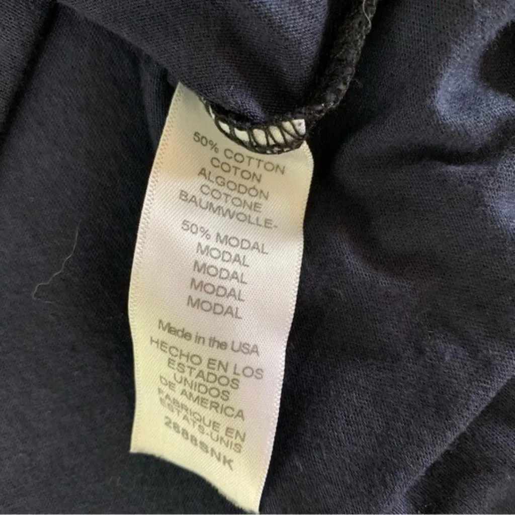 Michael Stars Top Medium Black Long Sleeve Tee Minimalist Everyday Basic - Image 5