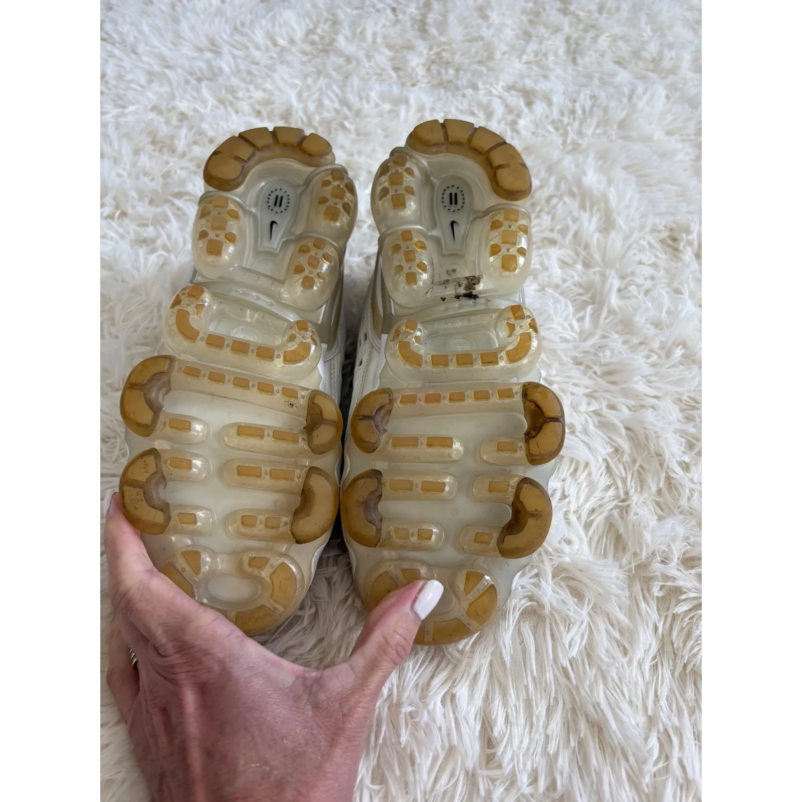 Nike Air VaporMax 2019 Women's Running Shoes White Gold CK9670-100‎ Size US 8 - Image 7