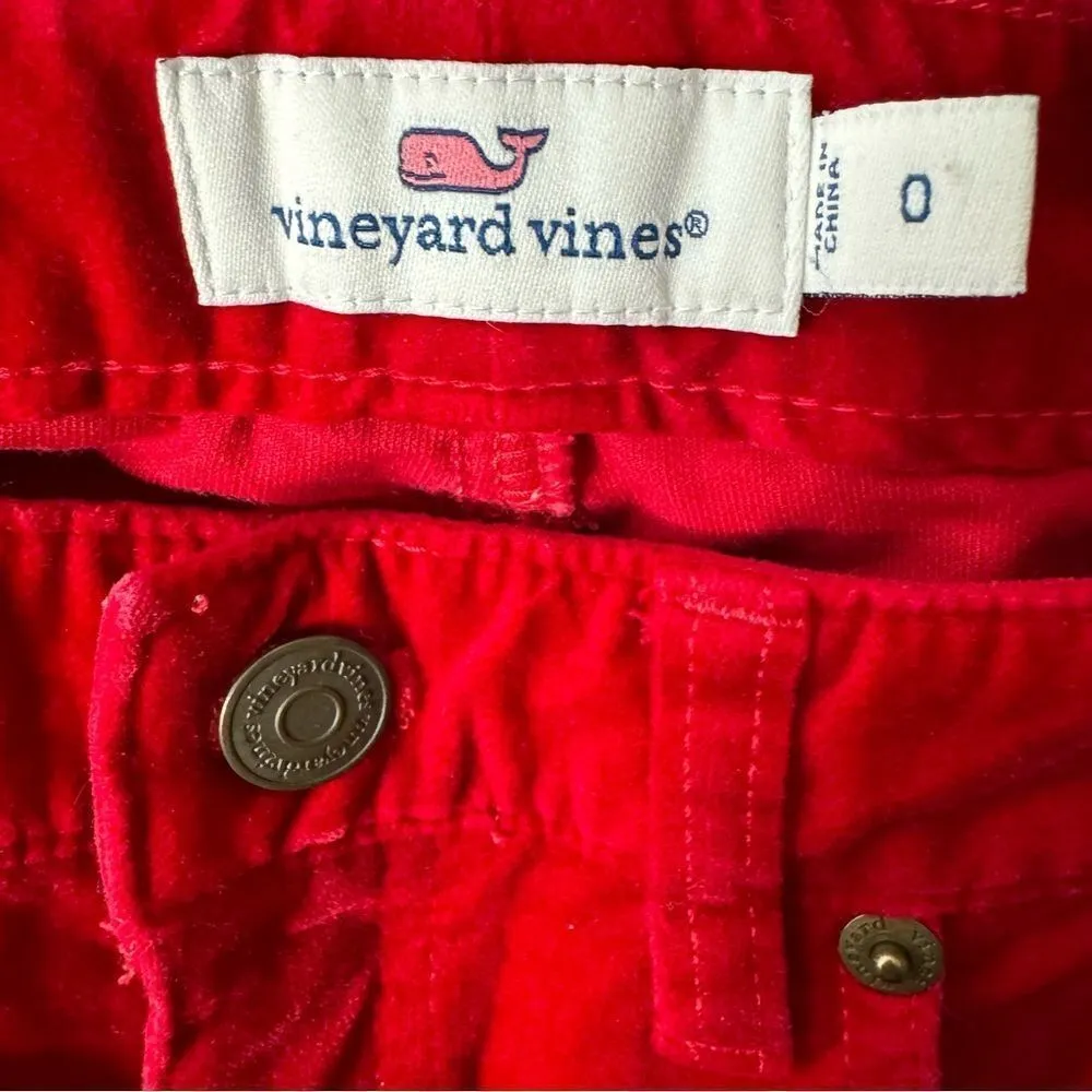 Vineyard Vines  red velvet jeans size 0 - Image 5