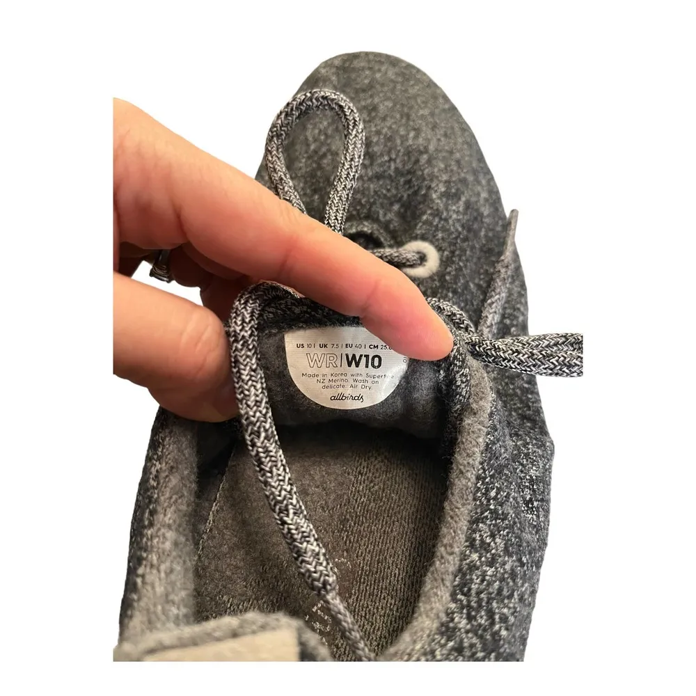 ALLBIRDS Wool Runners Sneakers Gray Lace Up Round Toe Shoes Soft Cozy Women 10 - Image 4