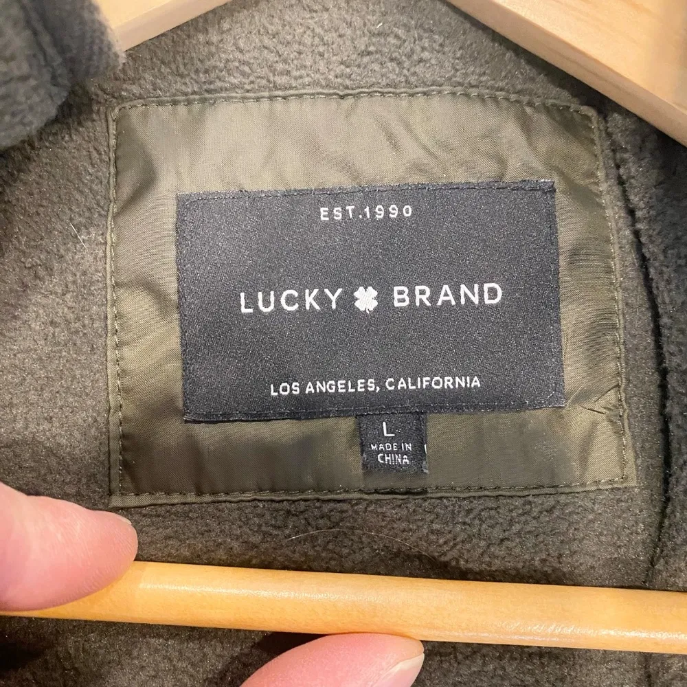 Lucky Brand Women's Quilted Army Green Insulated Winter Jacket - Large - Image 10