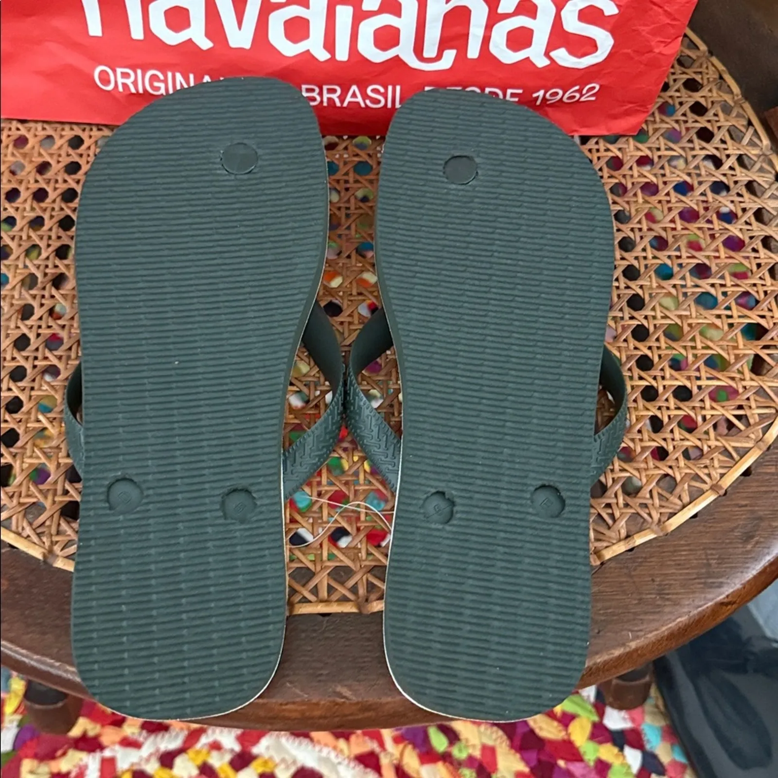 NWP Farm Rio x Havaianas Caipirinha Flip Flops Green Size 9.5 - Image 2