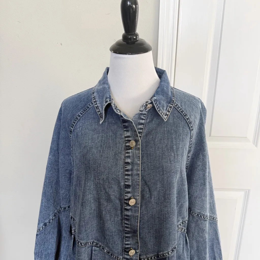 NWT Elan Denim Cotton Dress size Medium - Image 2