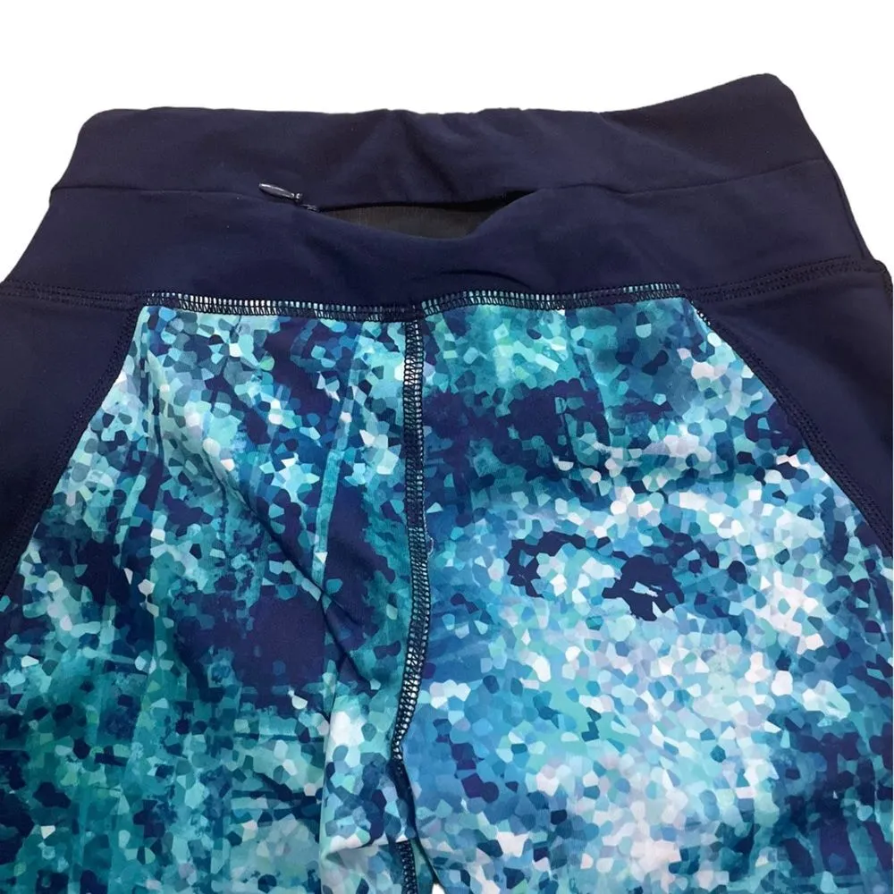 Pink Lotus Exercise Leggings Midnight Run in Crystal Blue Womens Size XS - Image 6