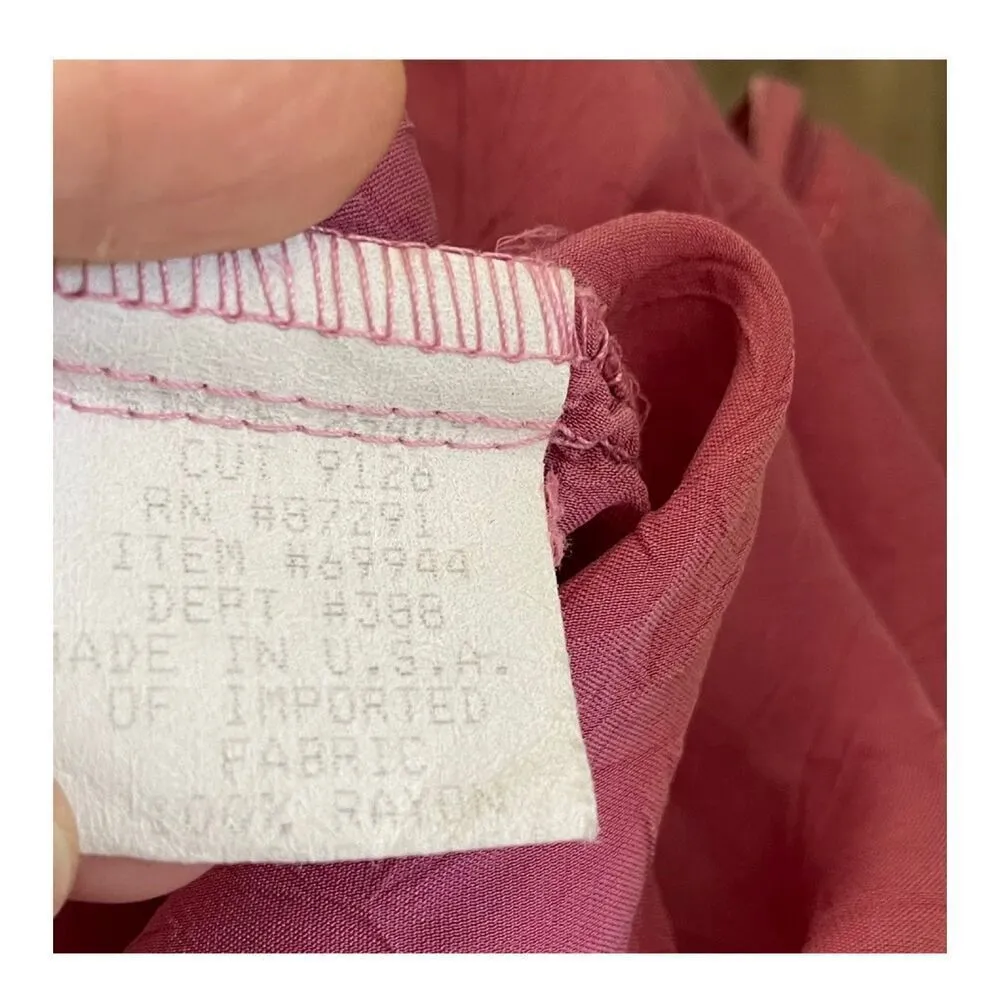 Johnny Was Collection pink rayon embroidered blouse - Image 12