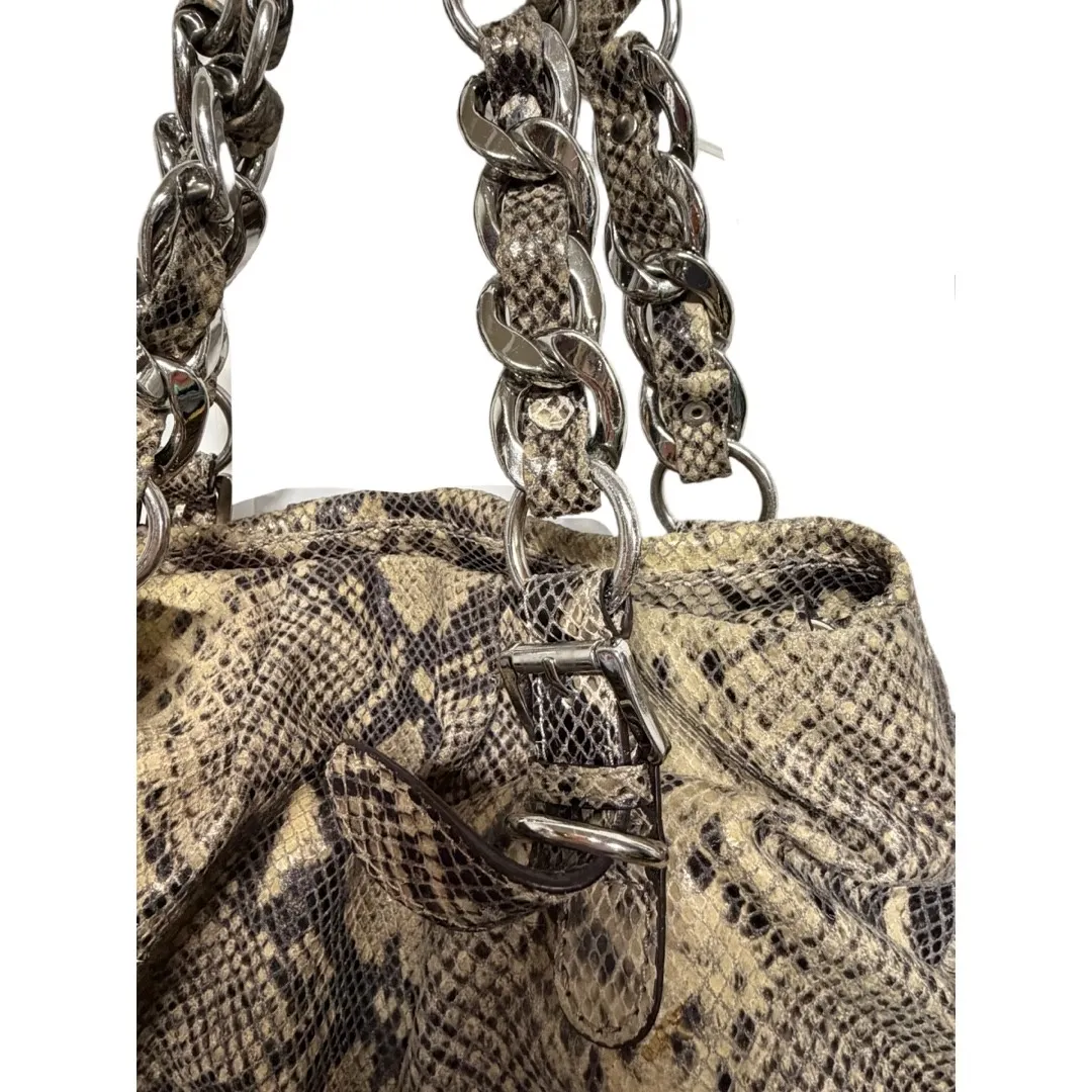 Michael Kors Y2K Slouch Hobo bag silver hardware chain strap retro old money - Image 4