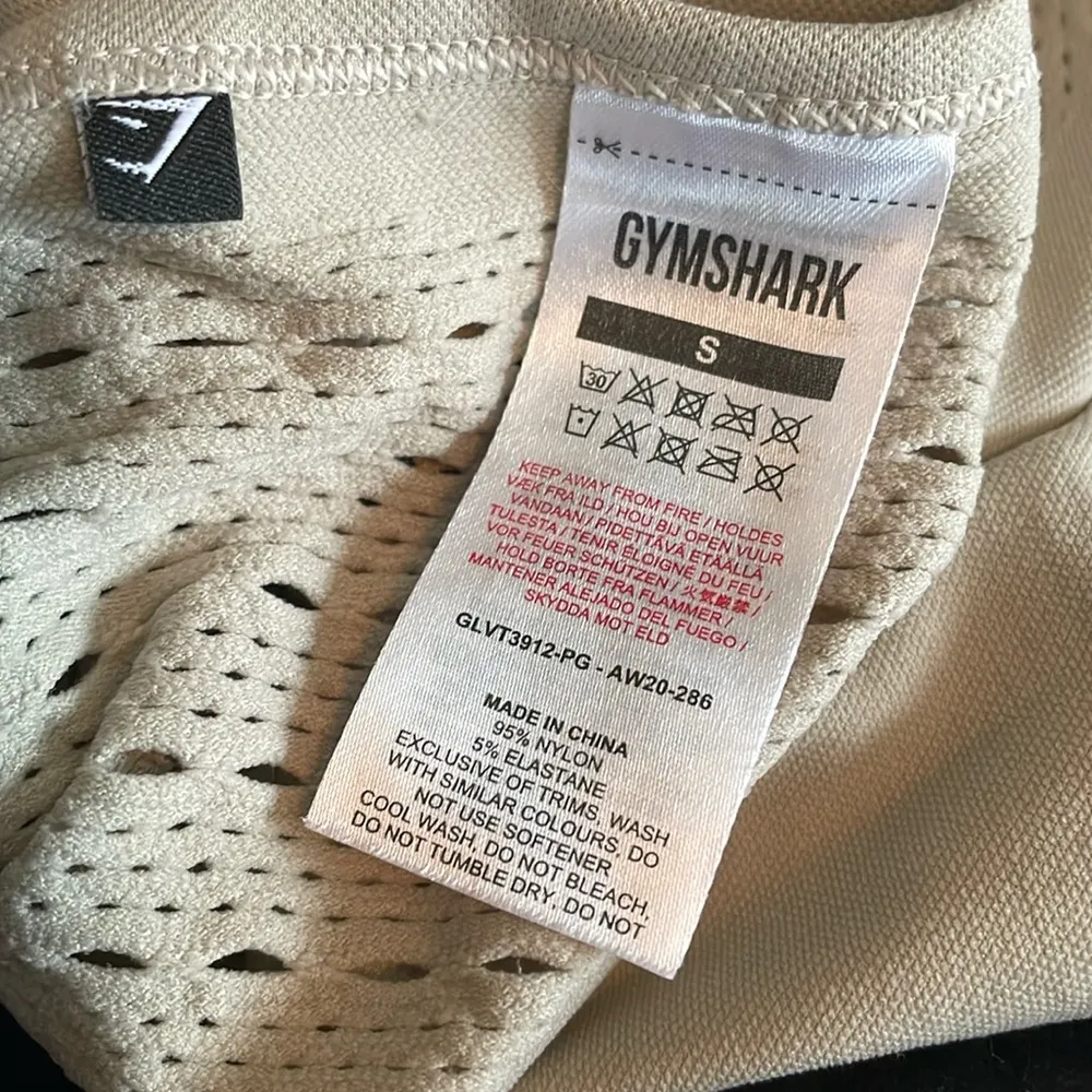 Super Cute Tan Textured Gymshark Workout Tank Top - Image 7