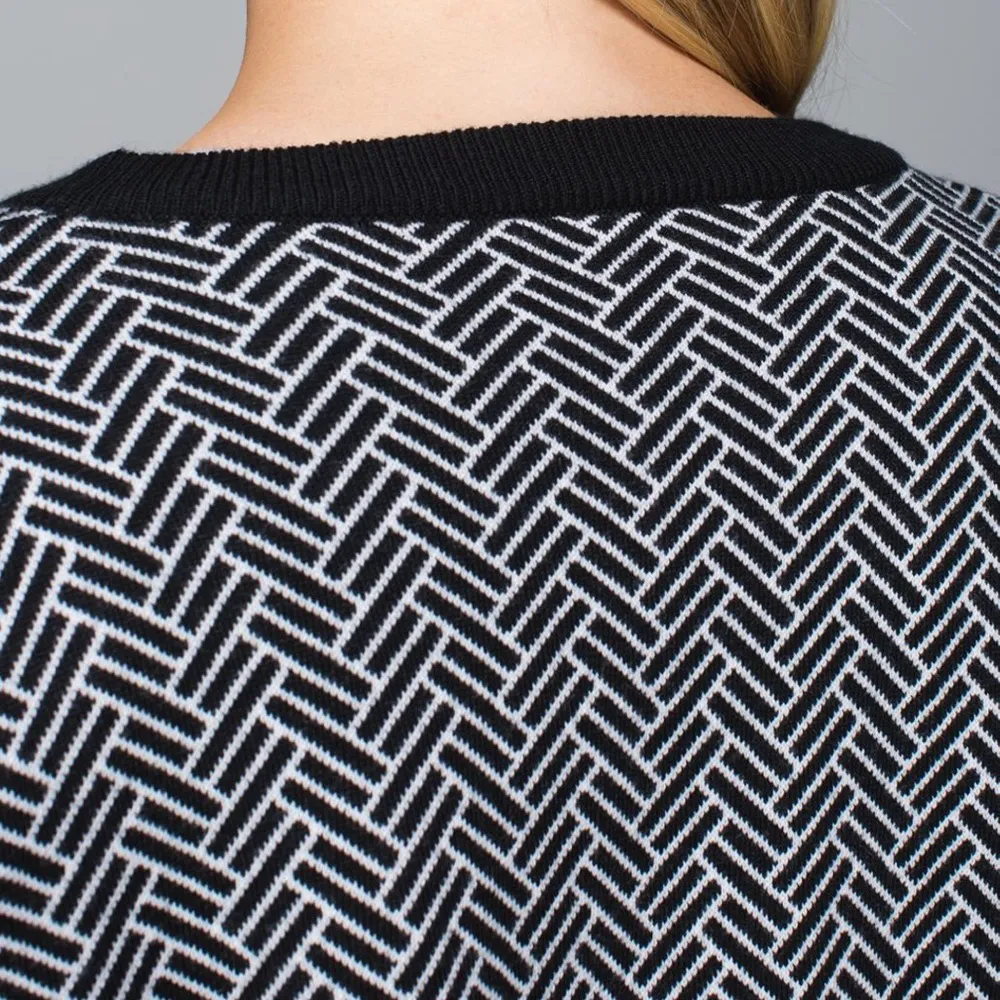 Lululemon Yogi Crew Sweater Black / White - Image 5