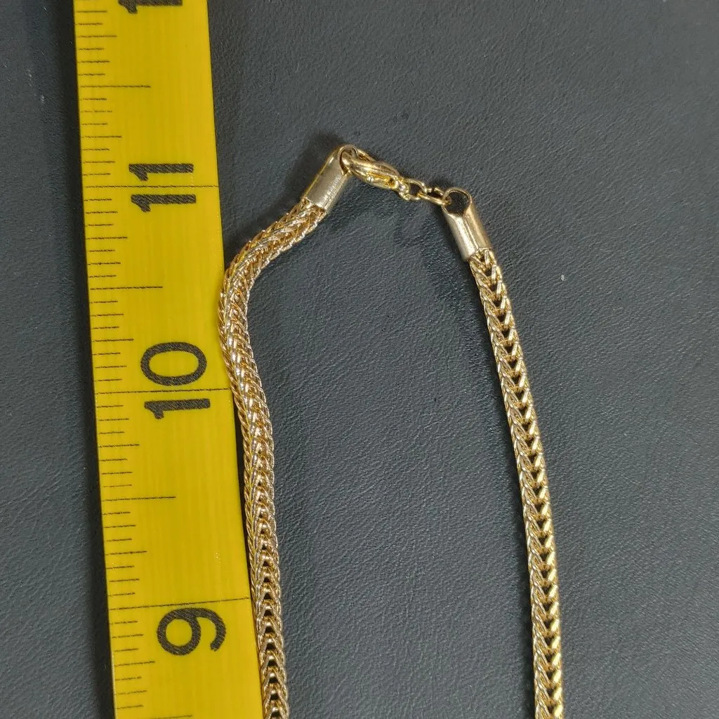 Gold Chinese Dragon Year Pendant Necklace Gold Tone Rhinestones 22 inch Chain - Image 4