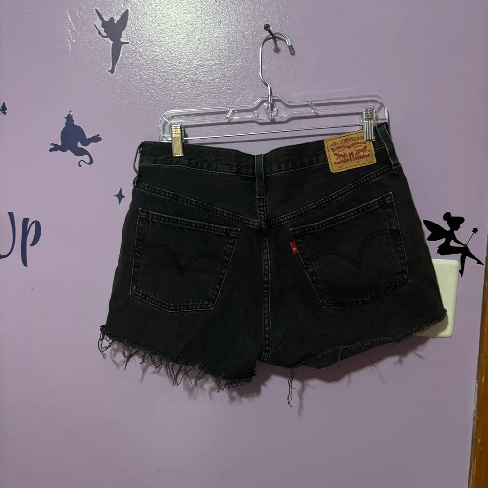 Levi's  501 Black button fly Jean Shorts for Women - Image 3