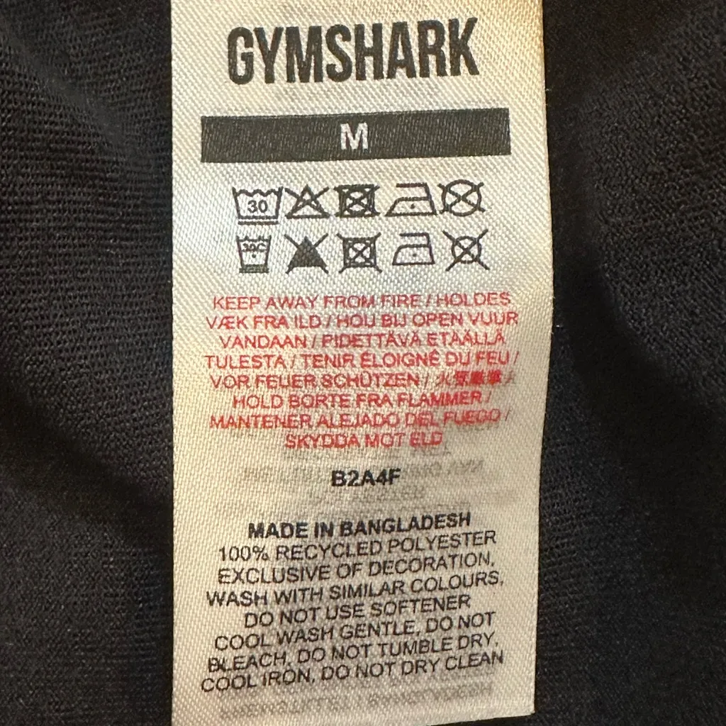 Gymshark Training Fitted Long Sleeve Crop Top in Black - Image 9