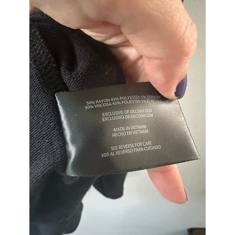 Banana Republic Sweater Women's XXL Black Scoop Neck Minimalist Winter Capsule - Image 4