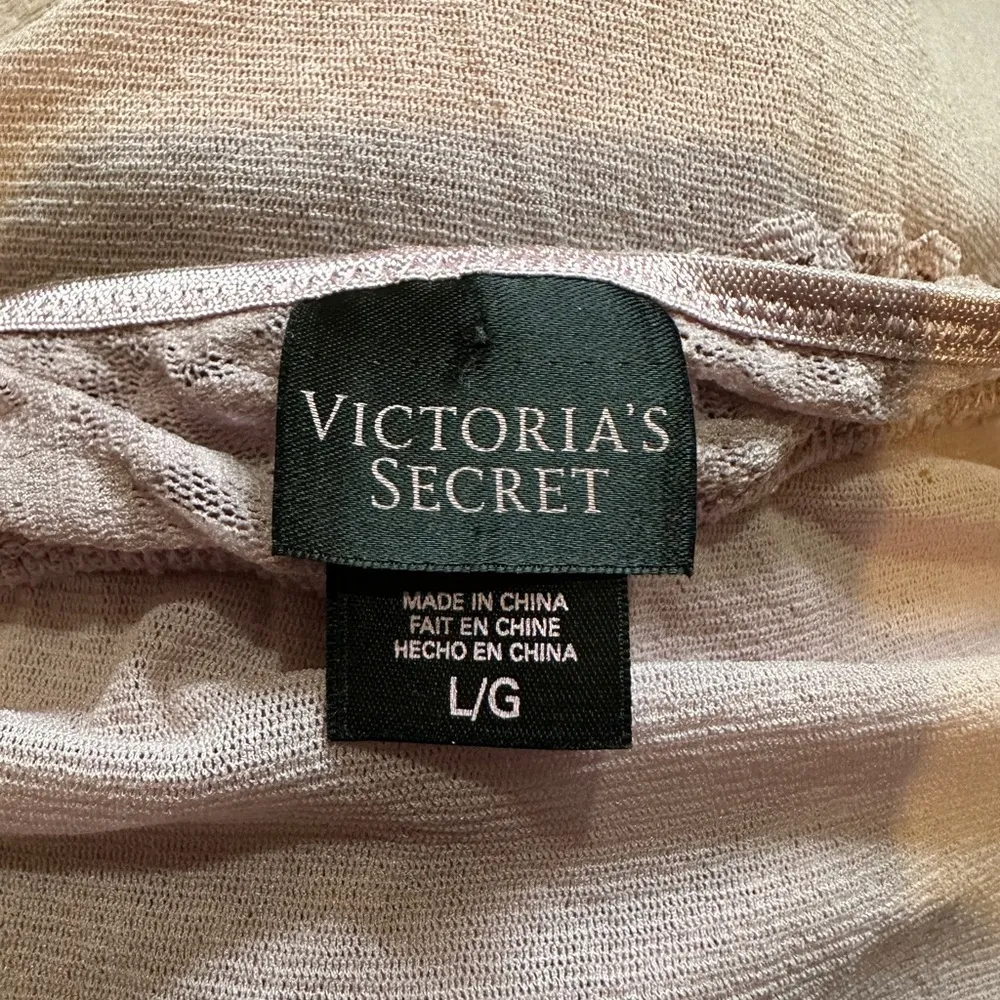 Victoria's Secret Semi Sheer Lilac Lavender Lace Cami Teddy Large - Image 13