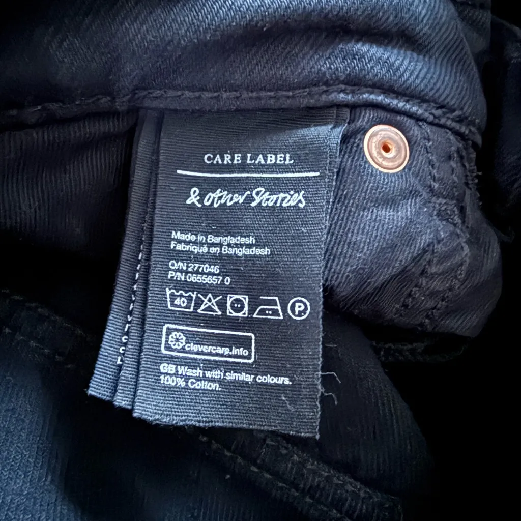 & Other Stories Black Wide Leg Denim Pants - Image 7