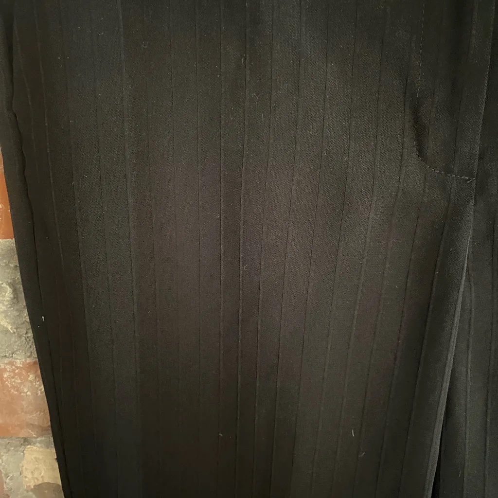 Jones New York Classic Black Ribbed Boot Cut Dress Pants Size 4 - Image 2