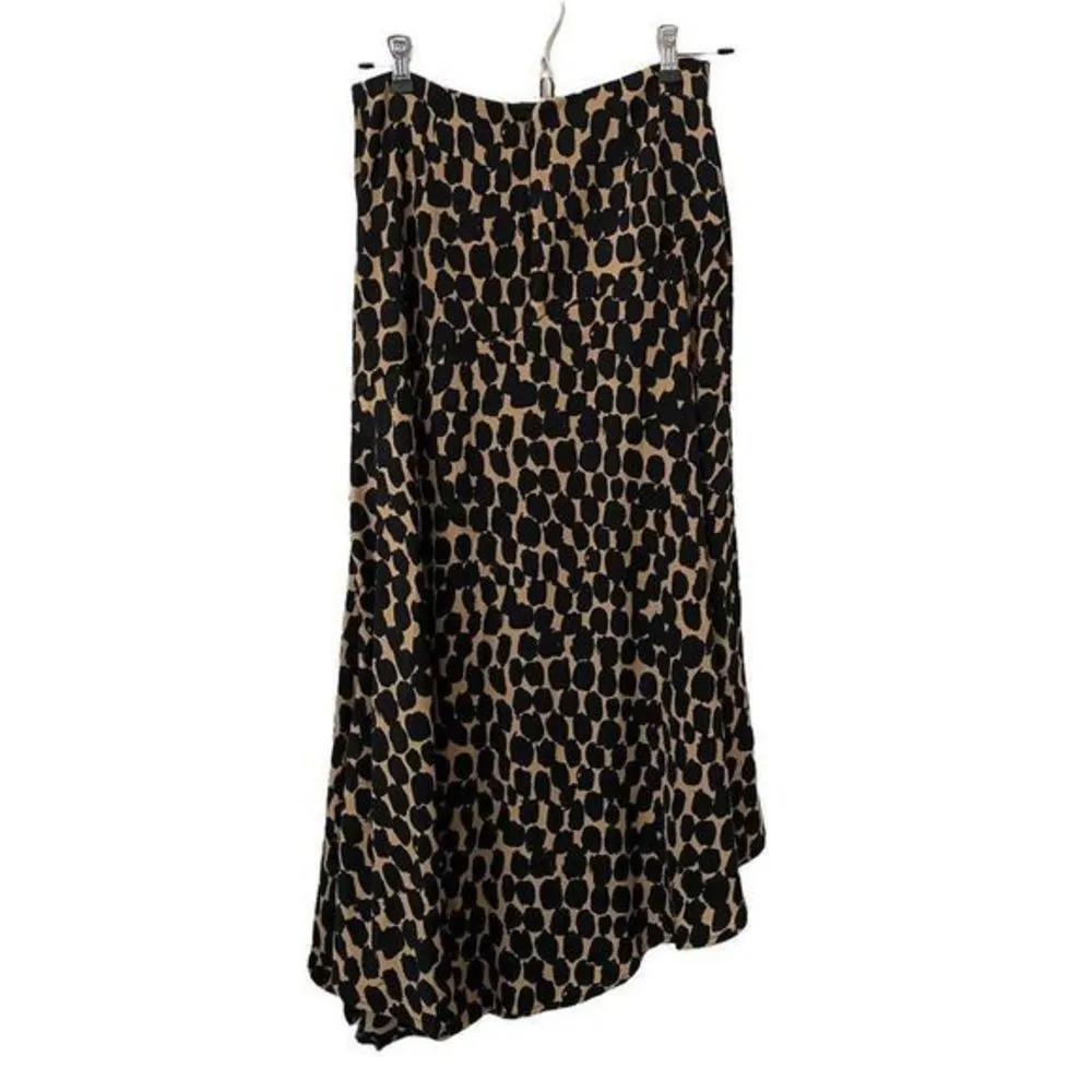 Waverly‎ Grey Liberant Asymmetrical Midi Skirt Tan Size 4 - Image 3