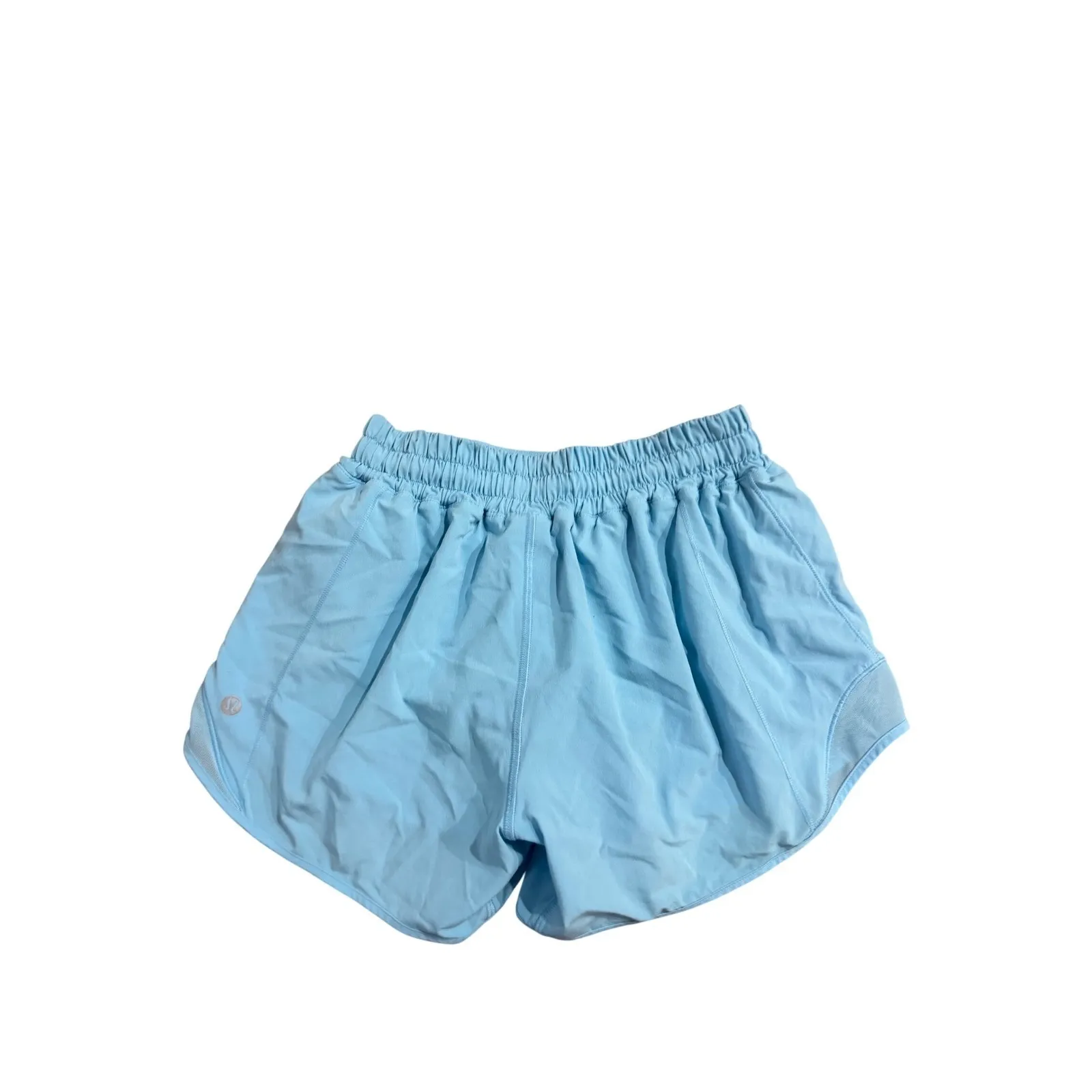 Lululemon Hotty Hot Running Shorts Light Blue Athletic Sporty Coastal Size 4 - Image 2