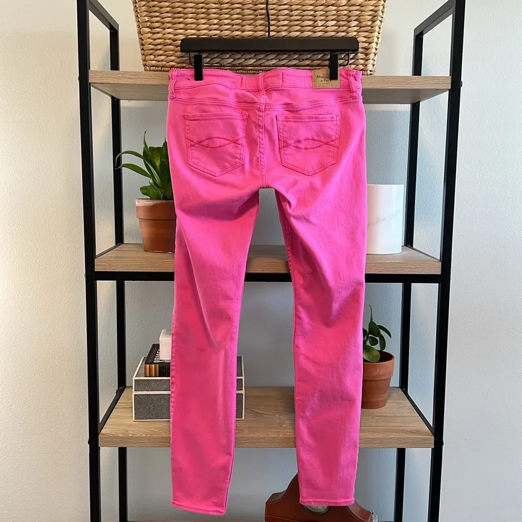 Abercrombie & Fitch Low-Rise Pink Skinny Jeans, 27 / 4 - Image 6