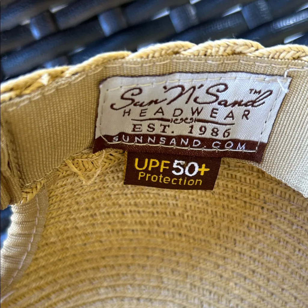 Sun N Sand Elegant Straw Woven Women's Sun Hat Gold - Image 3