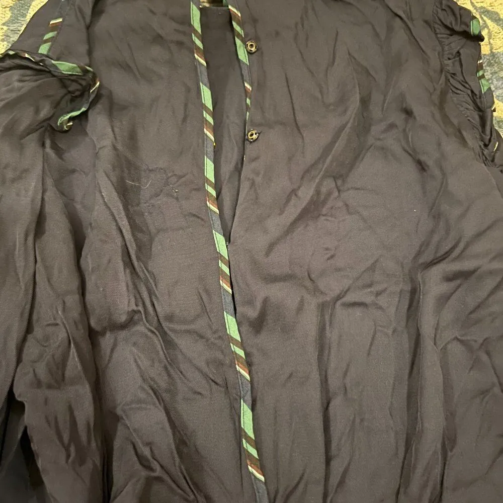 Opening Ceremony | Persian Twill Navy Ruffle Trim Collared Blouse Size 4 - Image 13