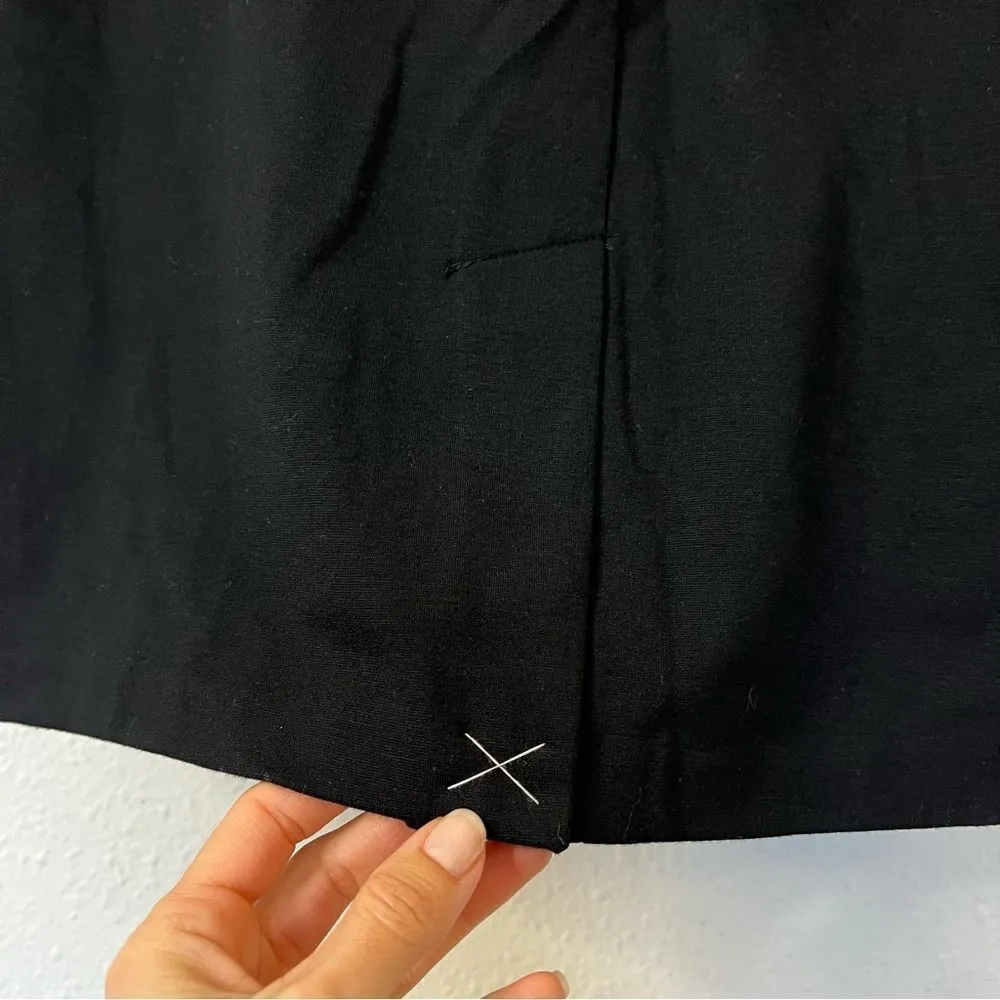 Talbots Ponte Knit Sleeveless Sheath Dress Black and White Size 6 - Image 8