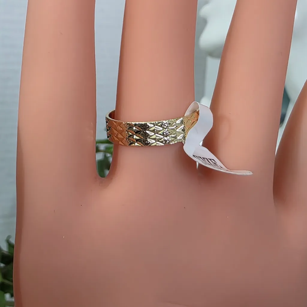 Gold Filled Ring St Jude Icon with Ciboc Zirconia Size 9 - Image 8