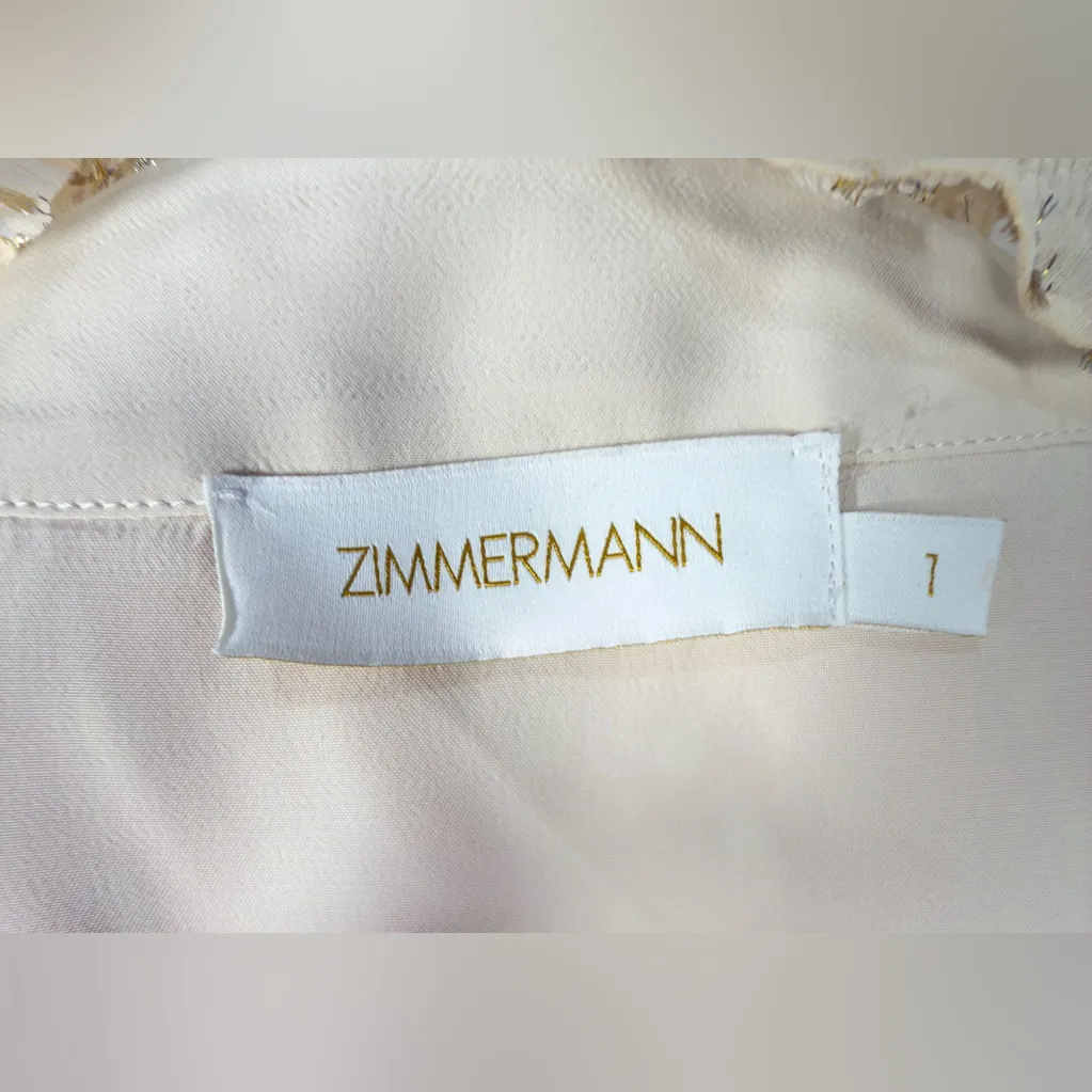 Zimmermann Cream Long Sleeve Dress - Image 10