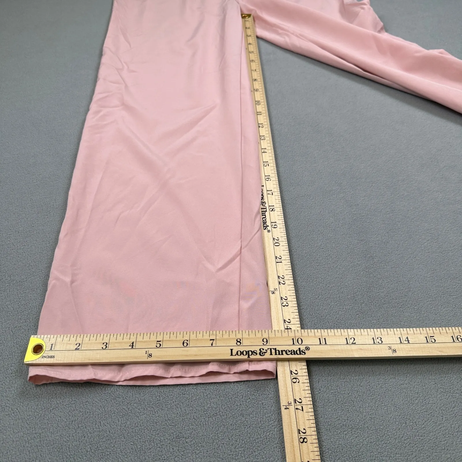 SHEIN Jumpsuit Pink Wide Leg Women Ruffle Neck Sleeveless Palazzo Pants Elastic - Image 5