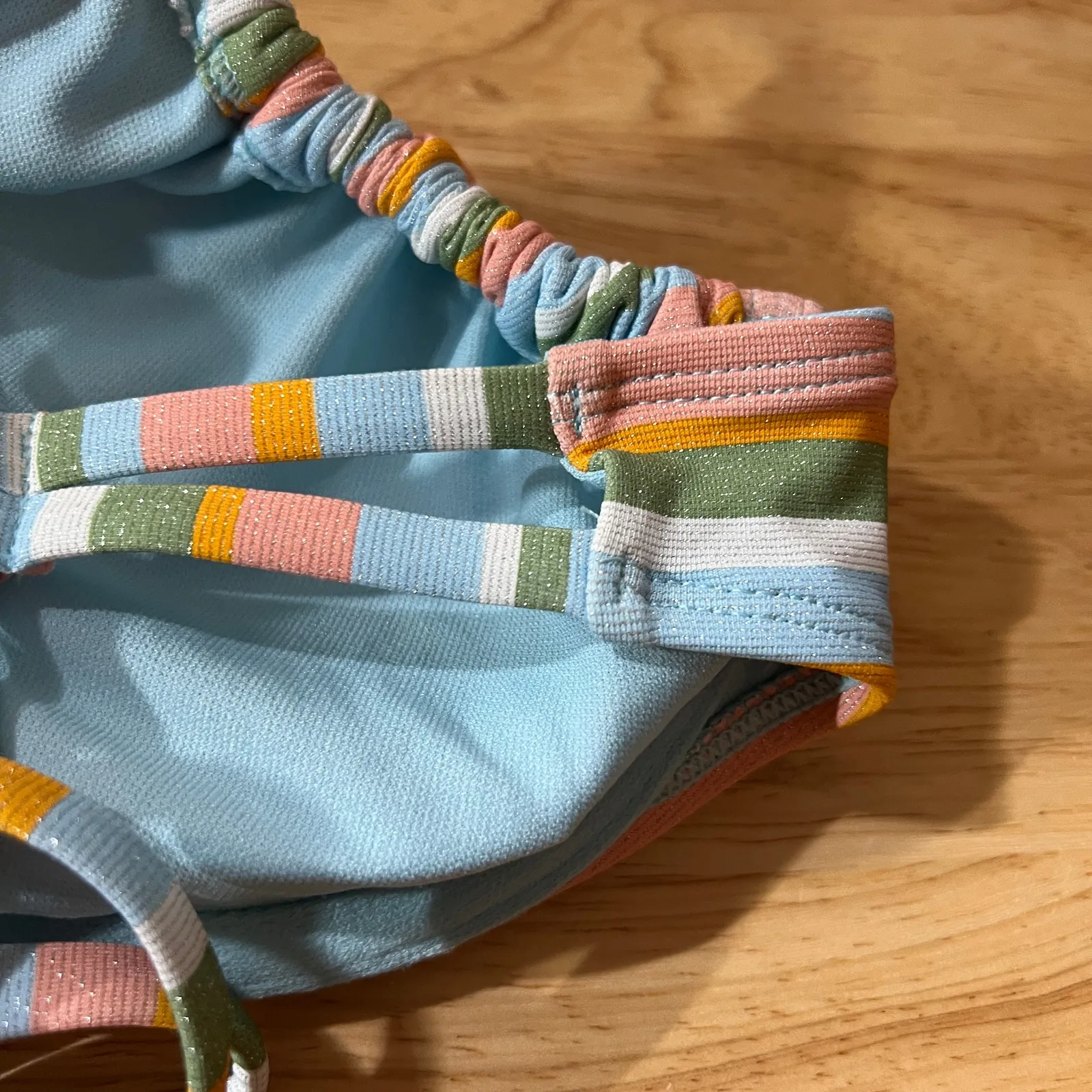 Wild Fable Women's Lurex Multicolor Striped Underwire Bikini Top - Small - NWT - Image 6