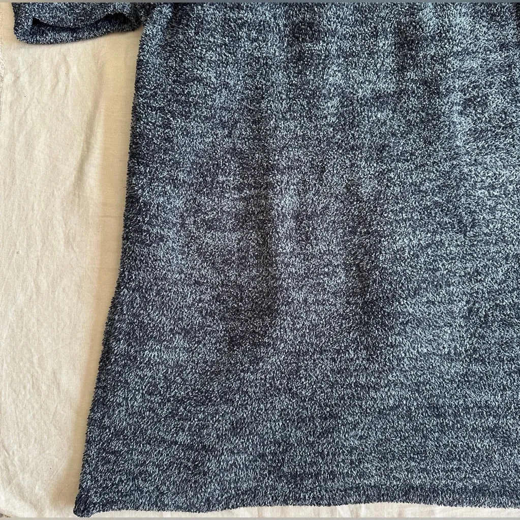 Barefoot Dreams CozyChic Adult Robe in Heathered Blue Knit Bath Robe Size 1 - Image 11