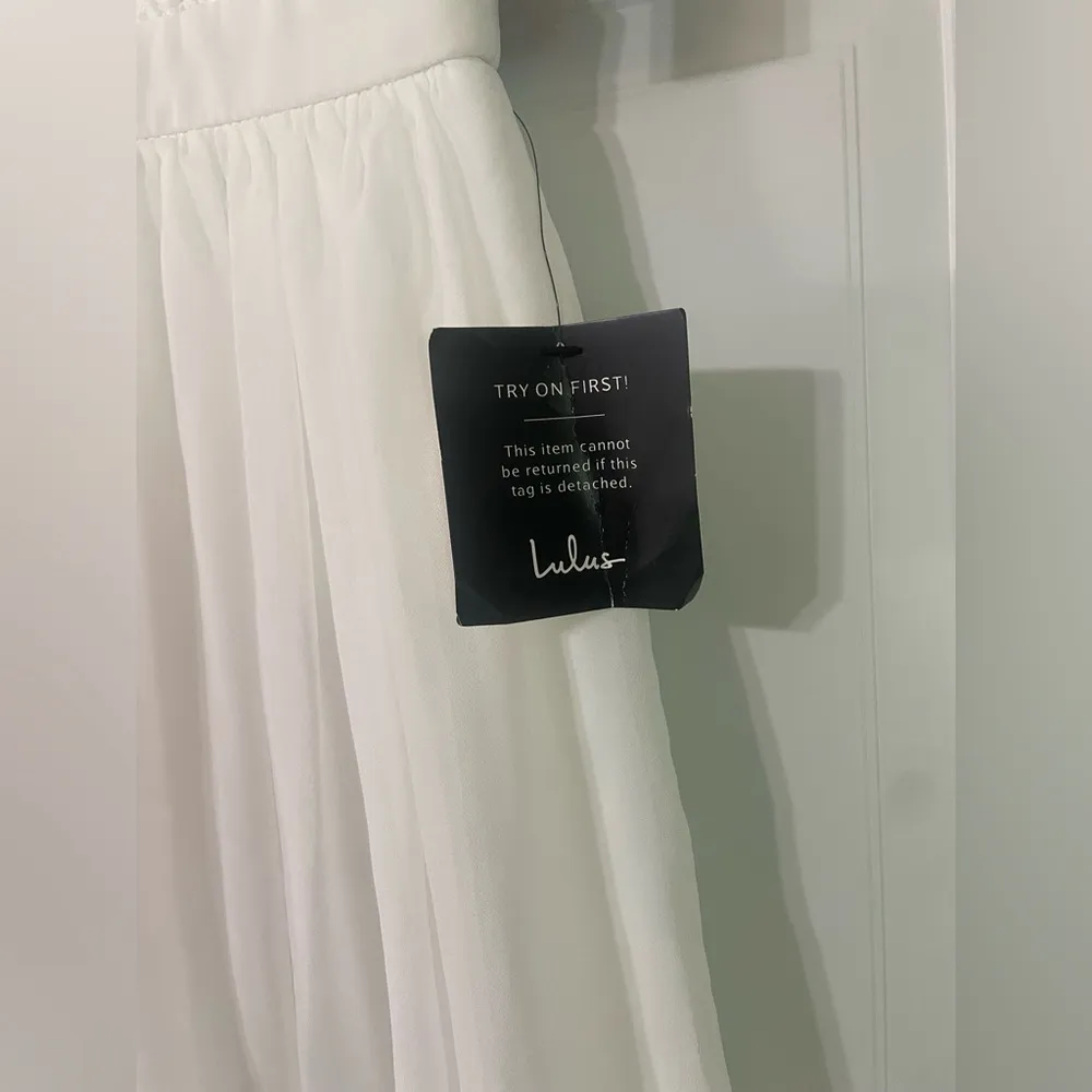 Lulus Dress Women Size Small White Lace Bride Bachelorette Rehearsal Dinner - Image 4