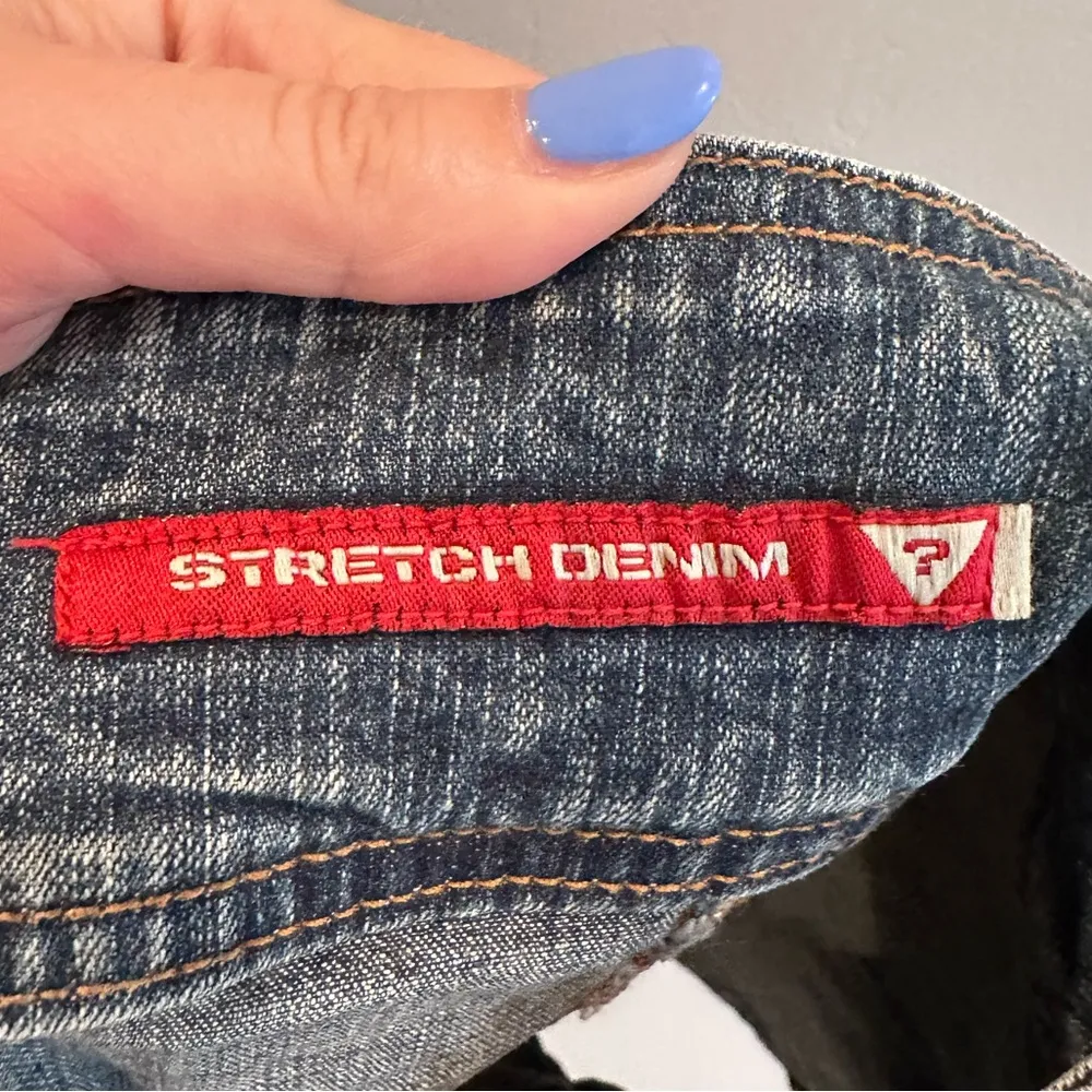 Vtg Y2K Guess‎ Denim Mini Skirt Size 24 - Image 6