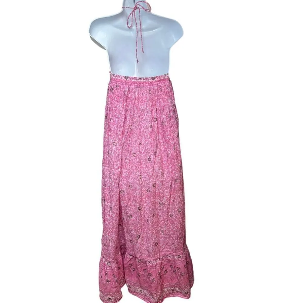 The Brass Monkey Pink Floral Halter Maxi Dress Sz. S - Image 2