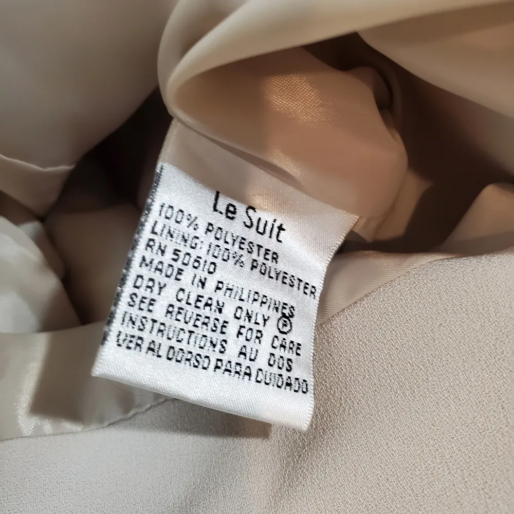 Le Suit Beige Short Sleeve Blazer Jacket 16 - Image 8