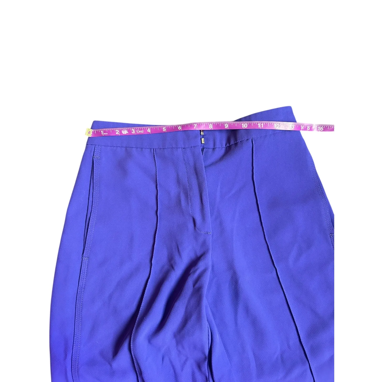 REISS Aleah Petite Pull On Trousers Purple Wide Leg Tailored Trousers UK 8 US 4 - Image 8